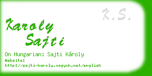 karoly sajti business card