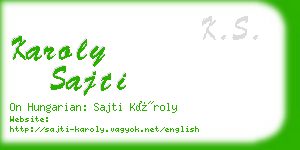 karoly sajti business card